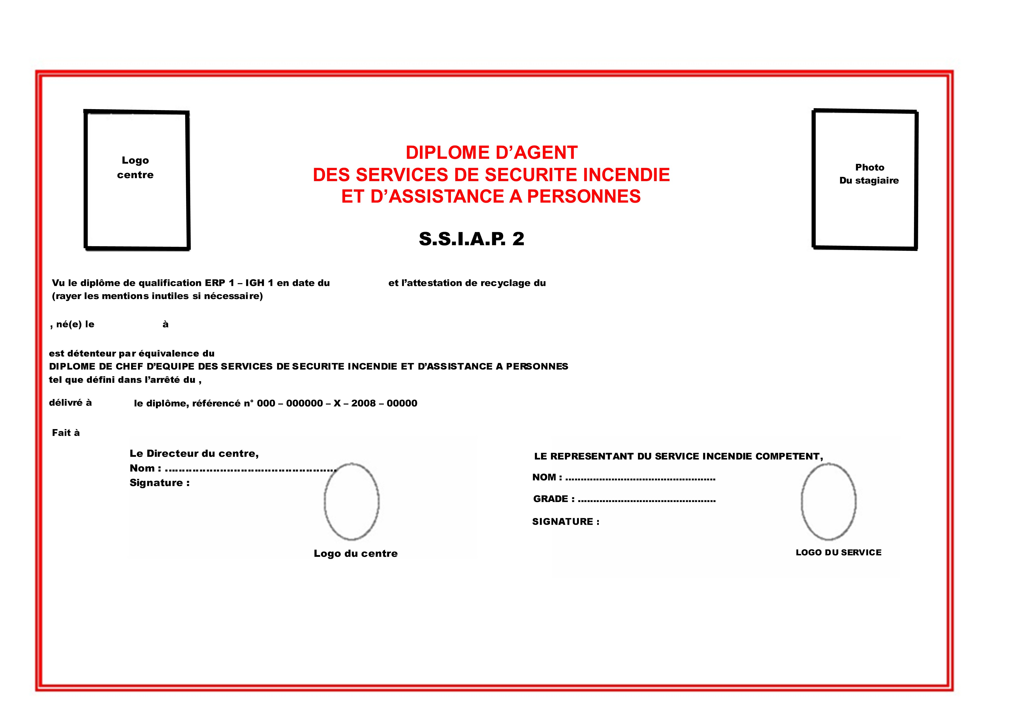 diplome ssiap2 equiv